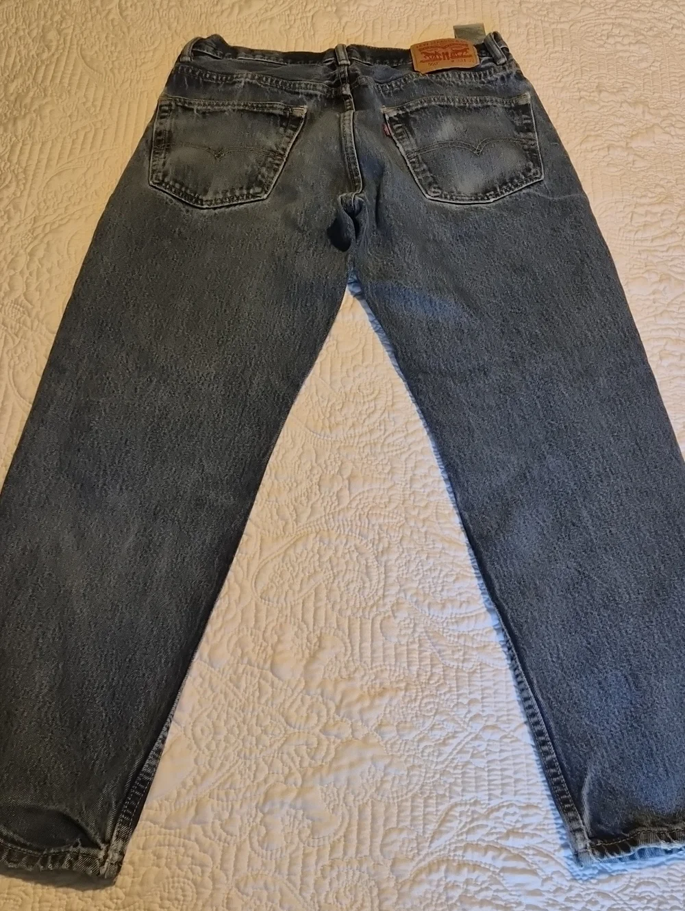 Levi's Men's Distressed Dark Blue Straight Jeans 33x32
